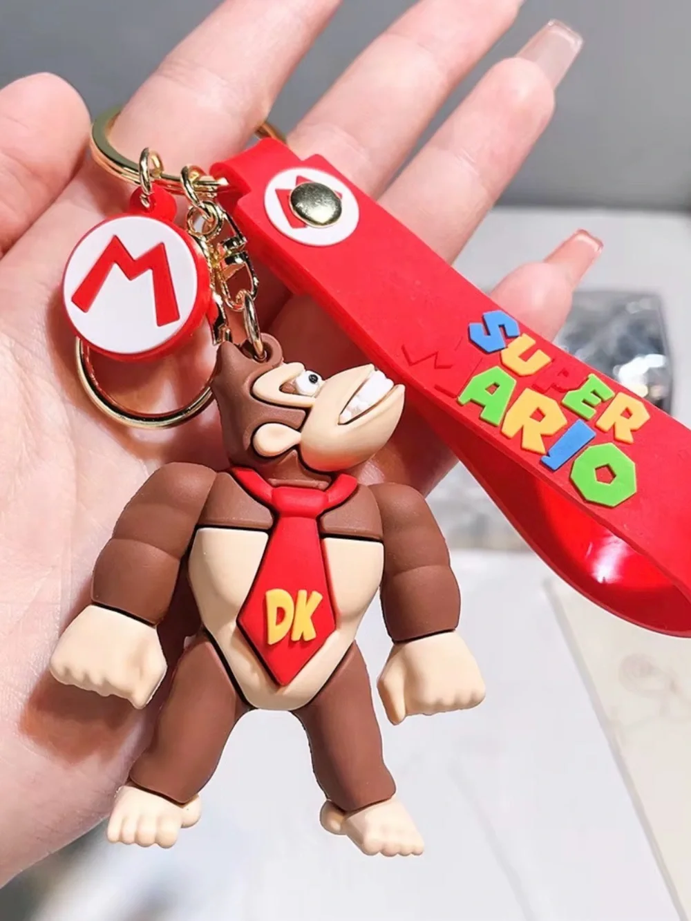 Donkey Kong Super Mario Keychain - Red Strap